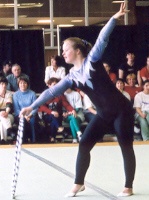 Athlete performing level 4 hoop routine