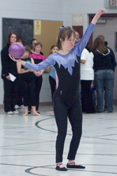 Athlete starting ball routine