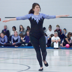 Athlete performing floor routine