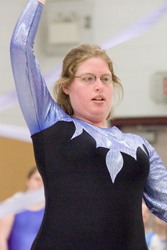 Athlete performing ribbon routine