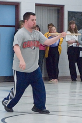 Ahtlete starting stick routine