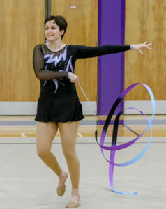 Athlete performing Ribbon Routine