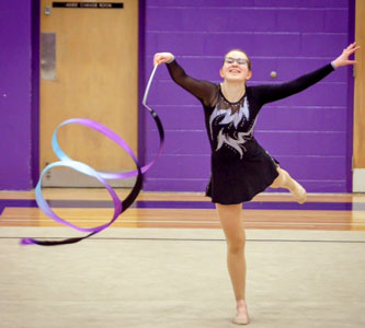 Athlete performing Ribbon Routine