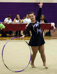 Athlete performing Hoop Routine