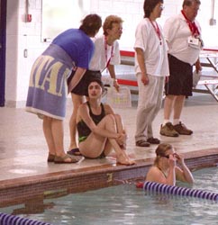 Athletes waiting for result