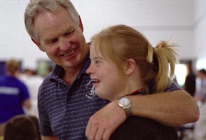 Athlete with father