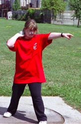 Athlete preparing to throw