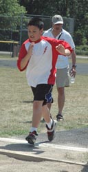 Athlete about to do Long Jump