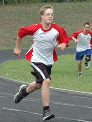 Athlete running