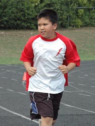 Athlete running